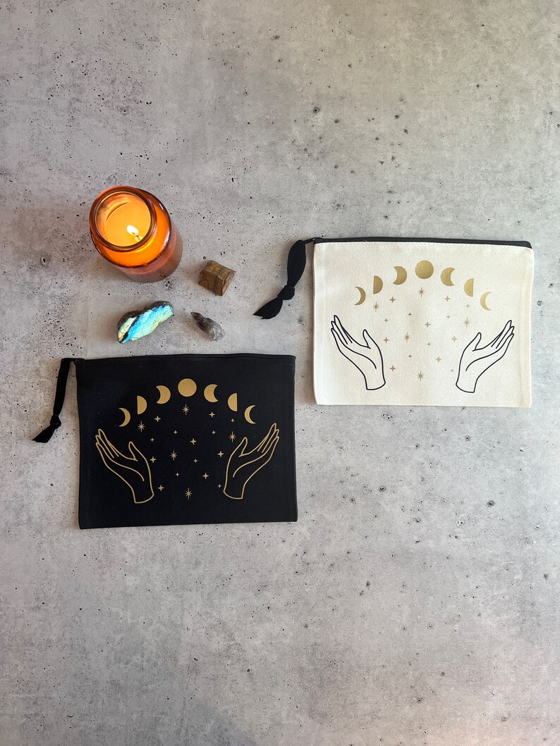 Moon Witch Zipper Pouch Bag for Tarot Cards, Crystals, Ritual Tools - Etsy