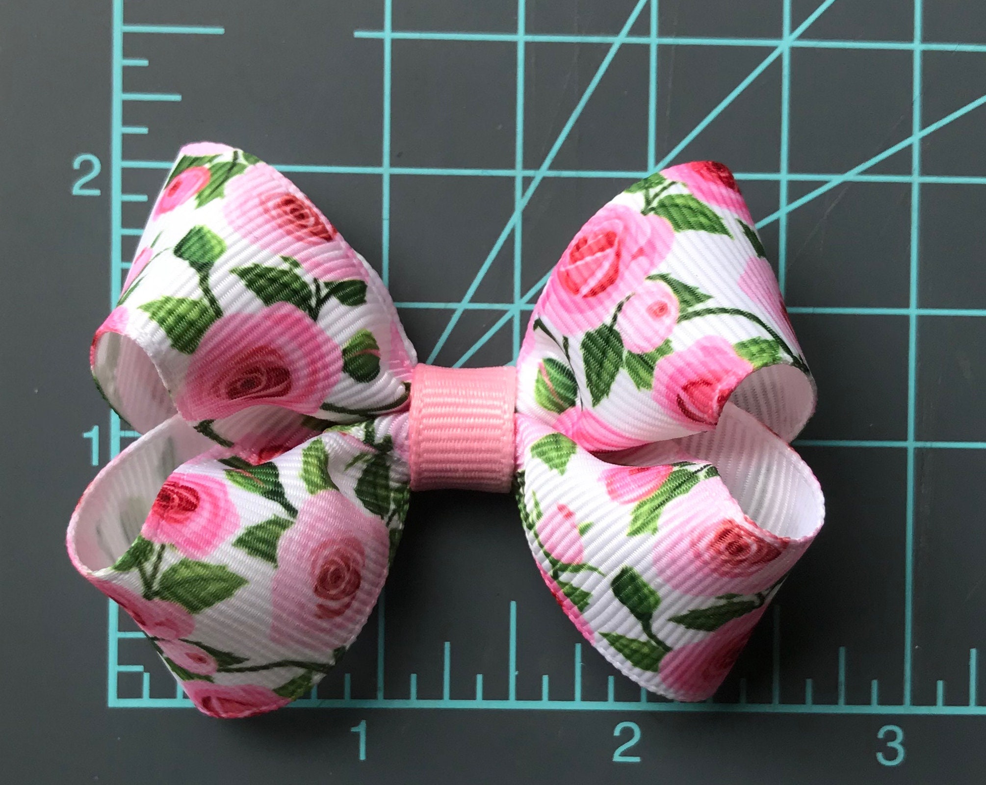 Rose Bow Baby Girl Hair Bows Floral Bow Tuxedo Bow Girls Etsy