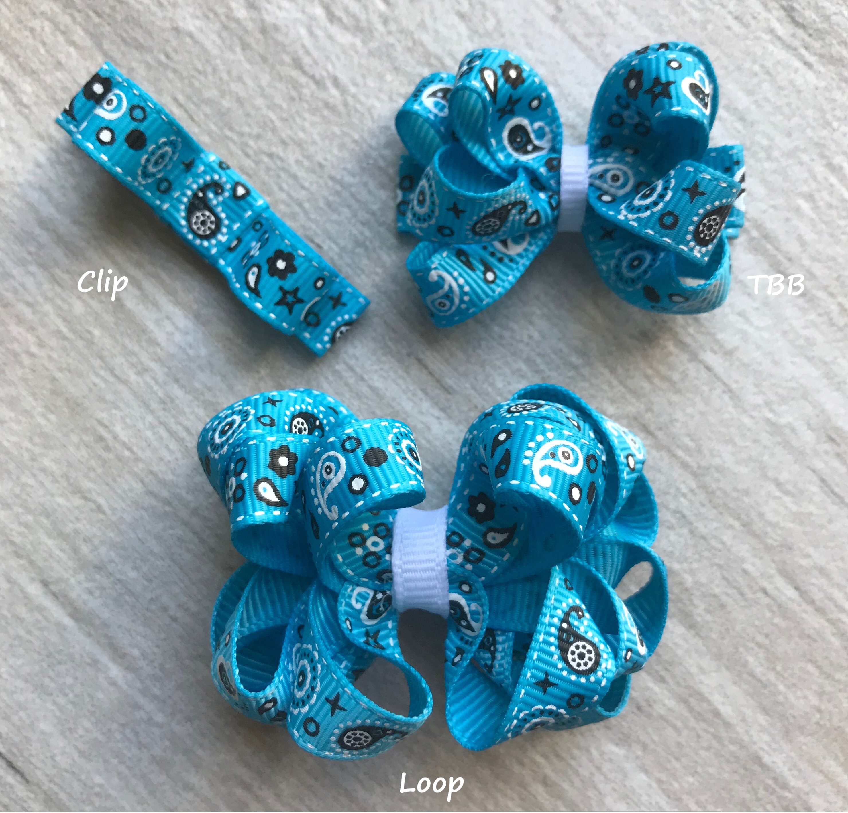 Bandana Hair Bow Bandana Bow Paisley Bow Baby Girl Hair Etsy UK