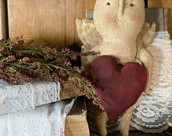 Primitive Cupid shelf sitter Christmas Valentine antique shabbychic vintage