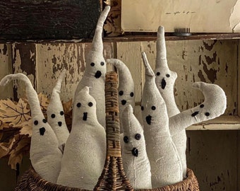 Lil Boo ghost primitive shelf sitter Halloween shabby chic