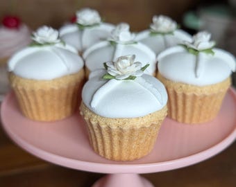 Fake Mini Cupcakes (Set of 6): Handmade Tea Party Cottagecore Decor