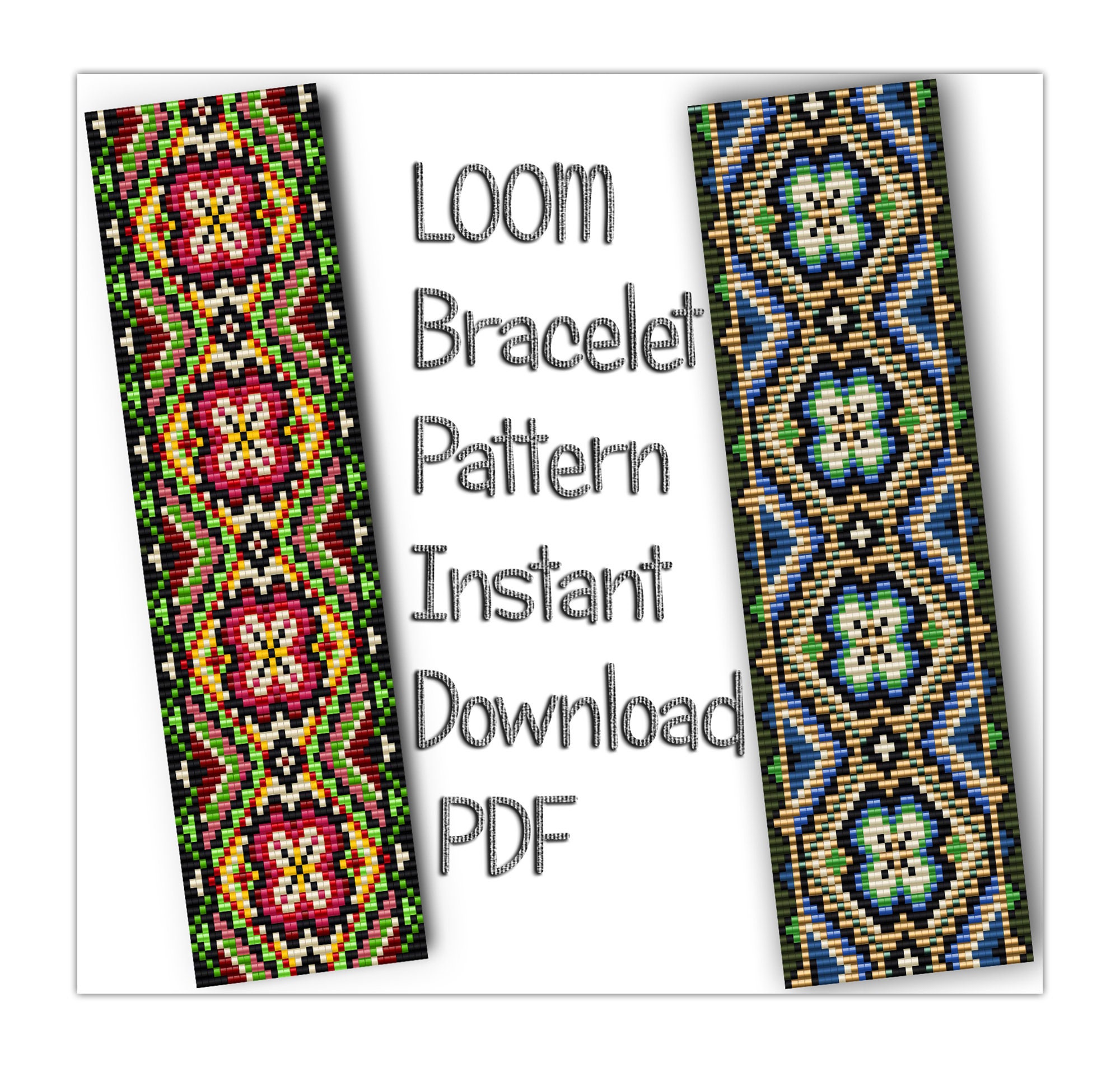 Loom Bead Pattern Seed Bead Pattern Miyuki Delica PDF Etsy