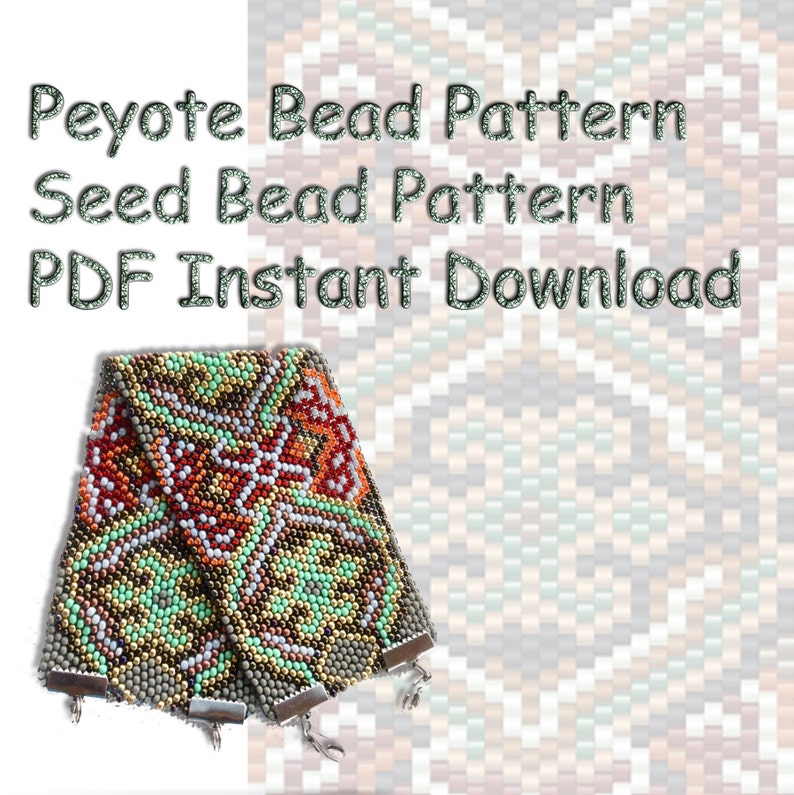 Peyote Bead Pattern Seed Bead Pattern Miyuki Delica PDF Etsy