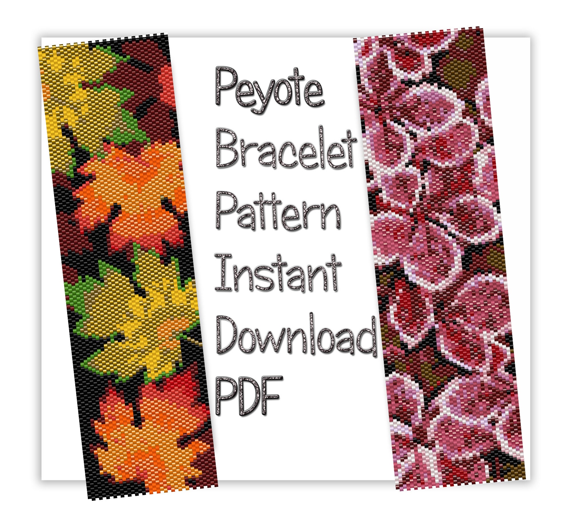 Peyote Bead Pattern Seed Bead Pattern Miyuki Delica PDF Etsy