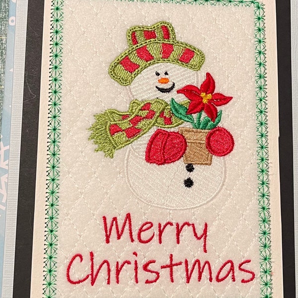 Machine Embroidery Greeting Cards Etsy