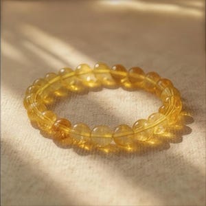 Citrine Gemstone Stretch Bracelet