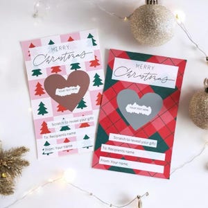 Carte à gratter de Noël personnalisée