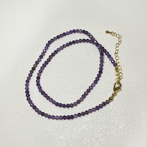 Adjustable Faceted Amethyst Necklace