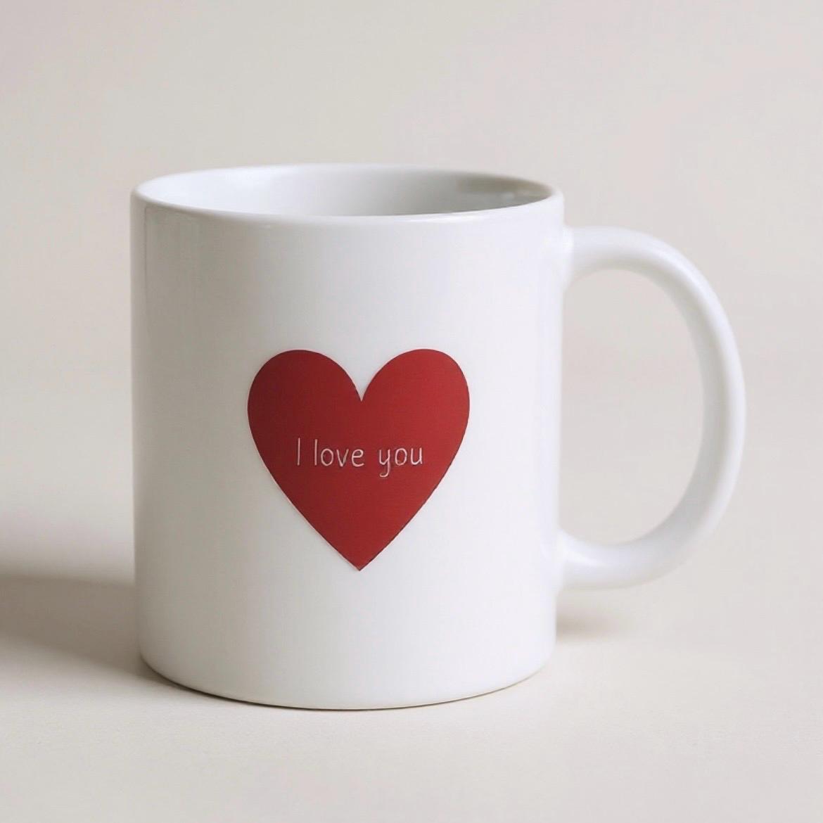 White Colour Changing Mug With Secret Message: I Love You - Etsy