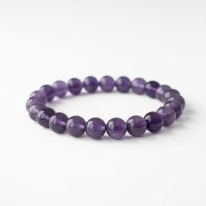 Bracelet extensible en pierres précieuses d'améthyste naturelle, cristal de qualité supérieure, bracelet empilable
