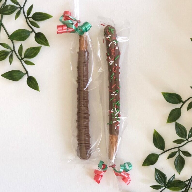Chocolate Covered Pretzel Rods Individually Wrapped or Pack Etsy
