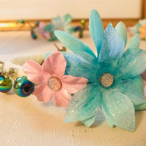 Under the Sea Mermaid Headband Pink and Turquoise
