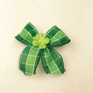 Giorno dell&#39;arco del Plaid mini San Patrizio su Barrette francese con accento Shamrock