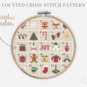 1PC Cross Stitch Advent Calendar, Christmas Embroidery Kit, Christmas  Advent Calendar 2023 Cross Stitch Kits, Christmas Advent Calendar 2023 For  Women Teen Girls