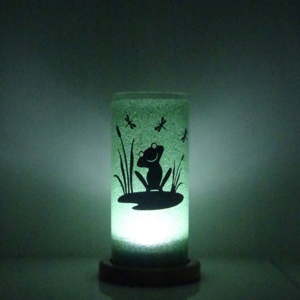 Frog Light, LED, Battery Operated, Night light, Frog Lovers Gift, Lighting Gifts, Hand Made, Mood Lighting, Frog Home Decor