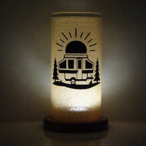 Pop Up Camper Light, LED, Battery Operated, Night light, Pop up Lovers Gift, Lighting Gifts, Hand Made, Mood Lighting, Camping Home Decor