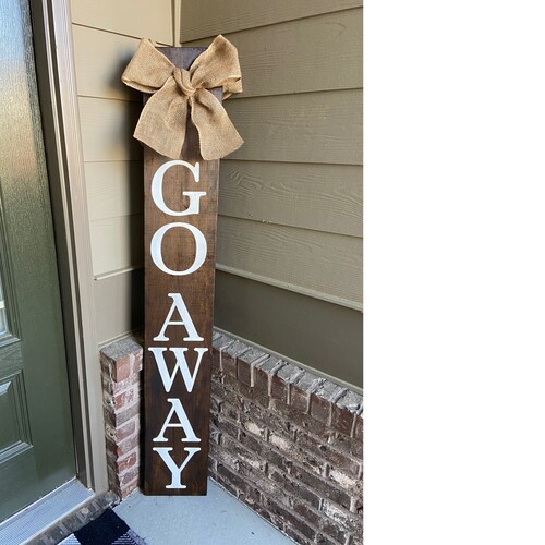 5FT Black Welcome Sign With Bow Porch Welcome Sign Vertical - Etsy