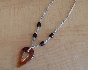 Teardrop Hemp Necklace