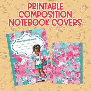 Printable Composition Notebook Covers | African American Kids | Back to ...