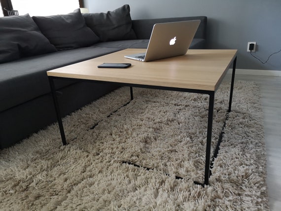 Kaffetisch Holztisch Black Loft Styl OSLO Handgemachte | Etsy