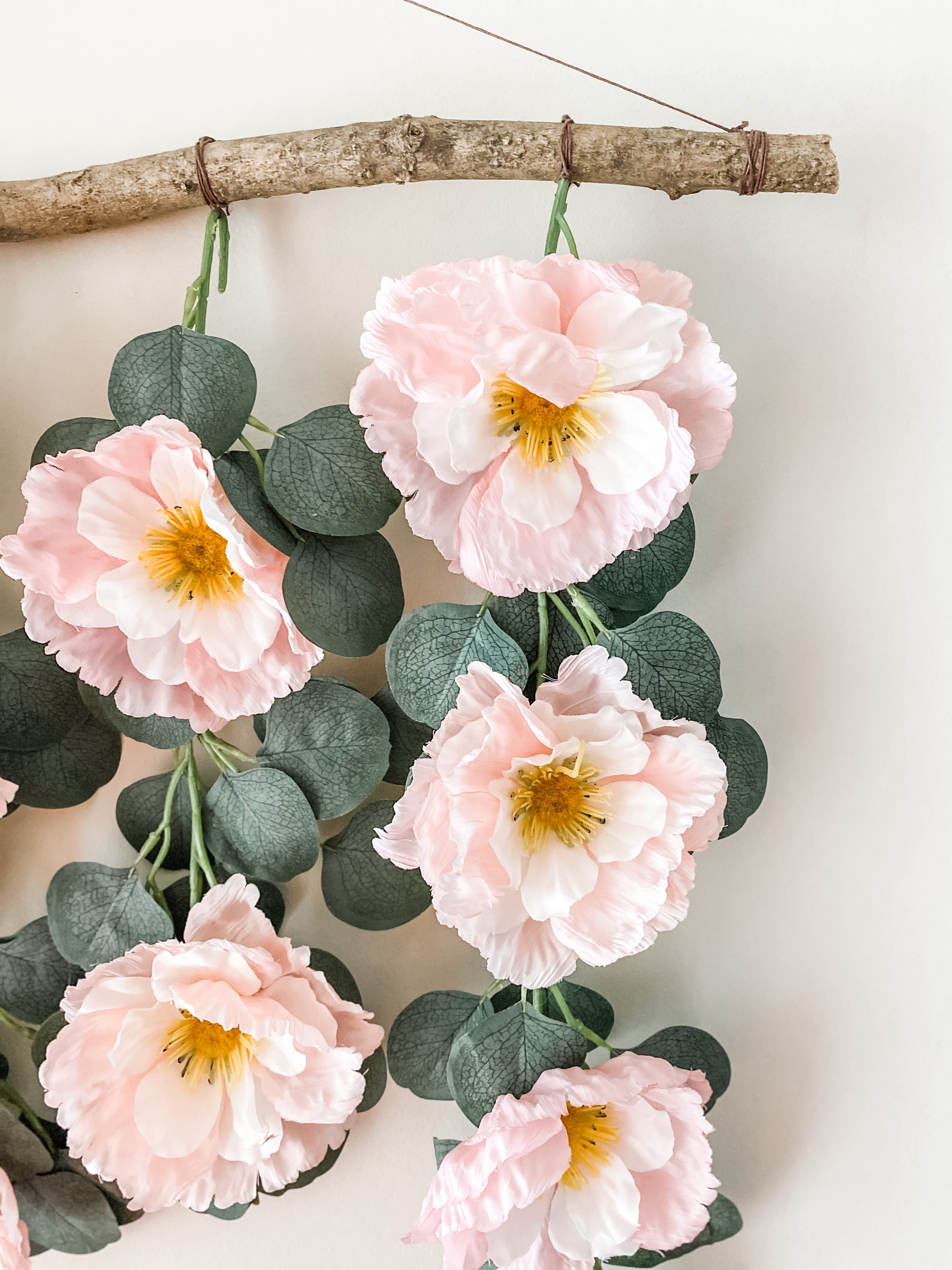 Floral Hanging Flower Wall Hanging Floral Wall Hanging Boho Etsy