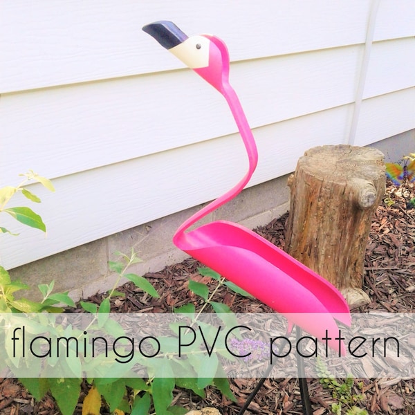 PVC pipe large flamingo pattern |  PVC pipe animal patterns | Digital Download | flamingo | PDF | garden decor