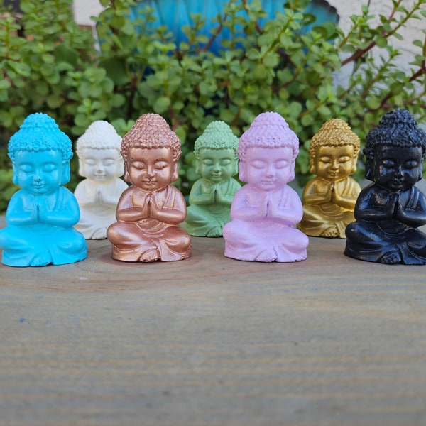 Mini concrete buddha statue - Free Shipping!  Little buddha | concrete decor | garden decor | meditation gifts | gift ideas