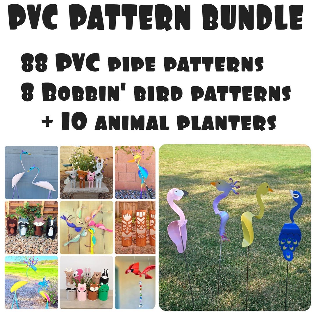 Pvc Plastic Pattern 106 PVC Pipe Pattern Template Package • PDF Digital Download • DIY ...