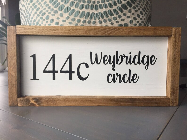 Custom wood address sign rustic handmade sign outside or | Etsy