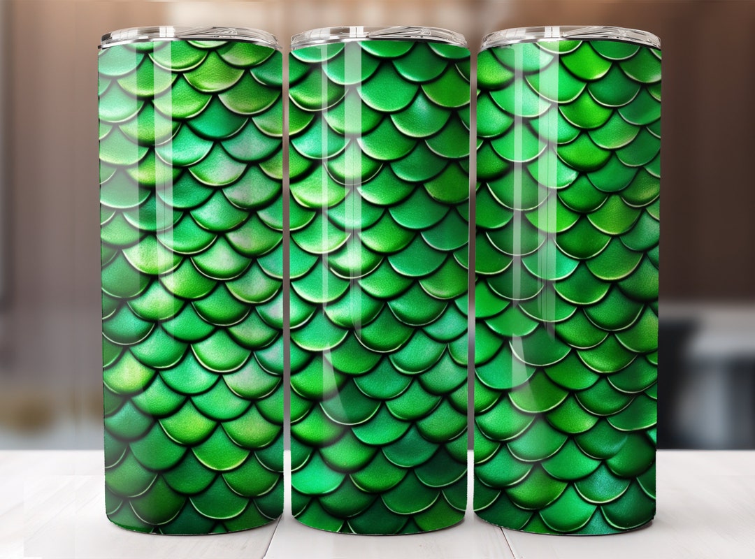 Dragon Scales 20oz Skinny Tumbler PNG, 3D Dragon Digital Download