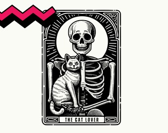 The Cat Lover Tarot Card SVG, Cat Tarot Card SVG, Kitten Tarot Card Clipart, Cat lover png, Cat shirt png, Cat design, Cat lady png