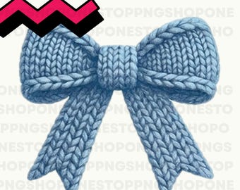 Crochet Coquette Bow PNG, Knitted Bow Clipart, Faux Latch hook yarn Texture PNG for Sublimation, Cute Bow Digital Download