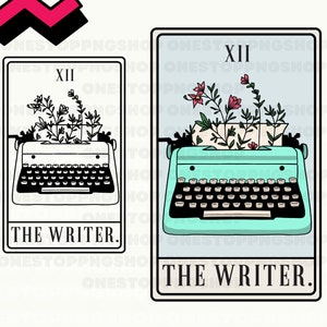 The Writer Tarot Card PNG, Auteur Carte de Tarot SVG, L’écrivain, Futur auteur à succès PNG, Écrivain Svg, Auteur PNG, Auteur publié