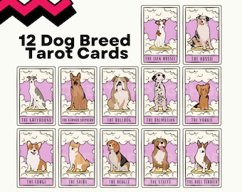 Razas de perros PNG, Contornos de perros png, Clipart de raza de perro, Siluetas de perros, Carta del Tarot png, Carta del Tarot svg, Tipos de perros, Clipart de perro