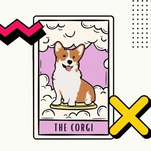 Corgis Tarot Karte PNG, Corgis Tarot Karte SVG, Corgis PNG, Cute Corgis Cutout, Corgis Design File, Corgis Butt, Corgis Lover, Corgis Clipart