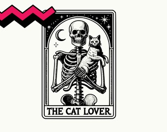 The Cat Lover Tarot Card SVG, Cat Tarot Card SVG, Kitten Tarot Card Clipart, Cat lover png, Cat shirt png, Cat design, Cat lady png