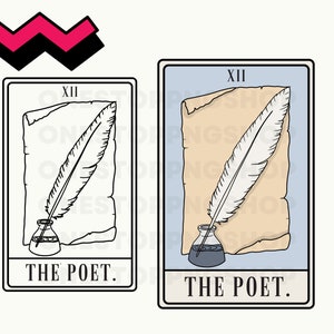 Poet PNG, The Poet Tarot Card png, Tarot card png, poem png, the writer png, author png, writer png, quill png,