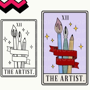 De Kunstenaar Tarotkaart PNG, Kunst Tarotkaart SVG, Schilder, Kunstenaar Tarotkaart png, Schrijver tarotkaart svg, De Kunstenaar, De schilder