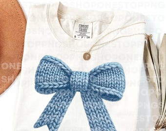 Crochet Coquette Bow PNG, Knitted Bow Clipart, Faux Latch Hook Yarn Texture PNG for Sublimation, Cute Bow Digital Download