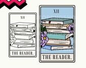 The Reader Tarot Card PNG, Book Tarot Card SVG, The Writer, Reading Tarot Card png, tarot card svg, The Reader, Future reader