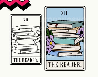 The Reader Tarot Card PNG, Book Tarot Card SVG, The Writer, Reading Tarot Card png, tarot card svg, The Reader, Future reader