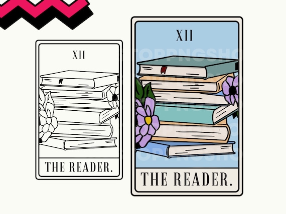 The Reader Tarot Card PNG, Book Tarot Card SVG, The Writer, Reading Tarot Card png, tarot card svg, The Reader, Future reader