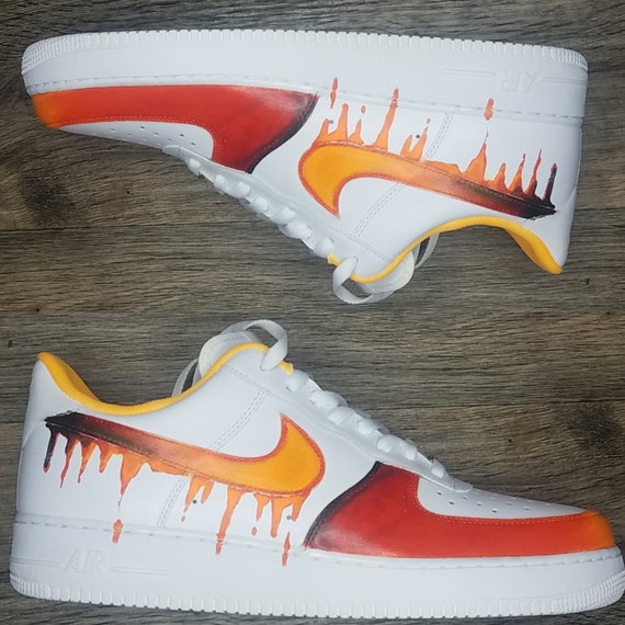 air force 1 custom fire