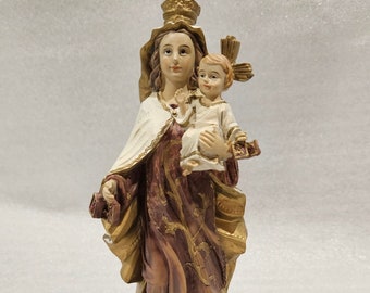 Our Lady Carmel, Our Lady of MOUNT, Catholic Religious Statue 8.2" / 21cm