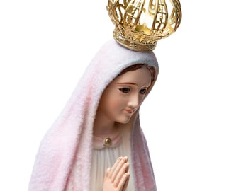 Our Lady Of Fatima Virgin Mary Religious Statue change color with time, 19.70 Inch