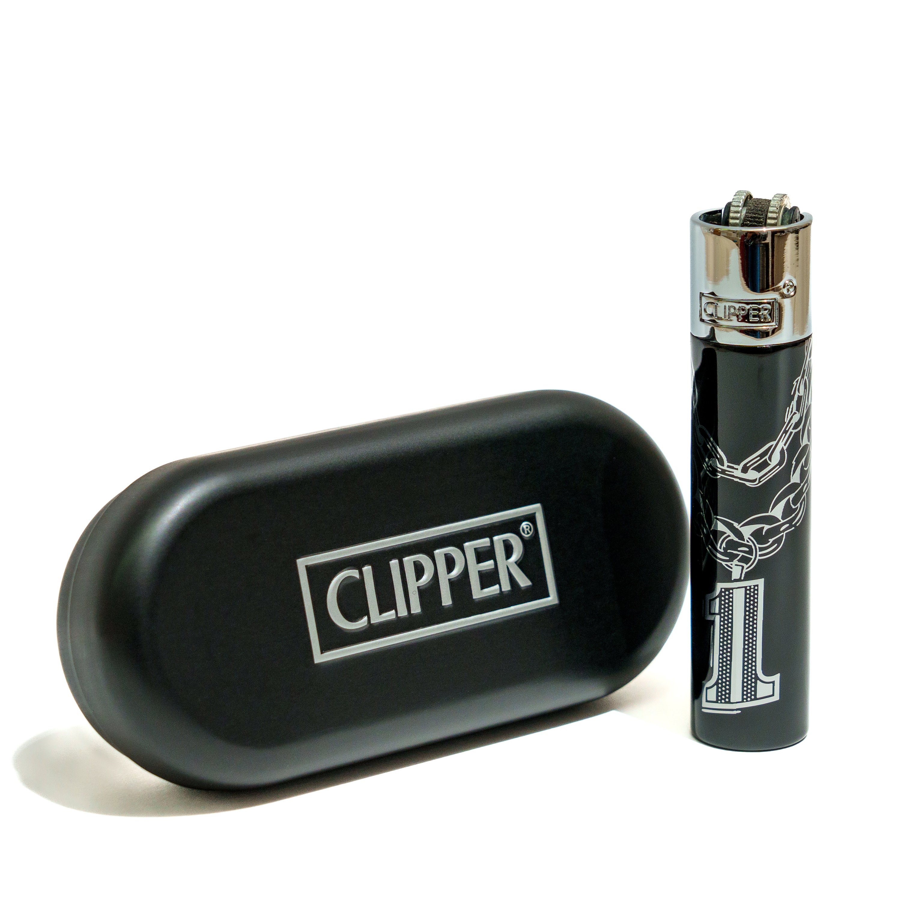1 X Full Size Refillable Metal Clipper New Collection Lighter 