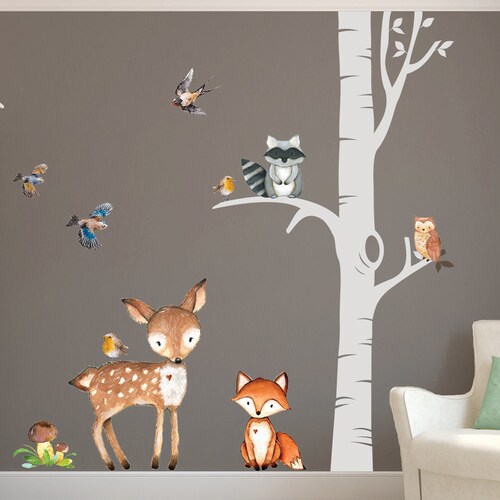 Nursery Trees Wall Decor Woodland Ancient Tree Watercolor Etsy