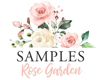 SAMPLE ROSE GARDEN Sammlung Wandtattoos Aquarell Blumen Wandbild Rosa Pfingstrosen Blüten Wandbild Floral Wandbild Blüten Wandtattoos