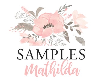 SAMPLES MATHILDA WALLPAPER Peel & Stick Fabric Watercolor Flowers Wall Mural Pink Wild Blooms Wall Floral Prepasted Wall Covering 0024